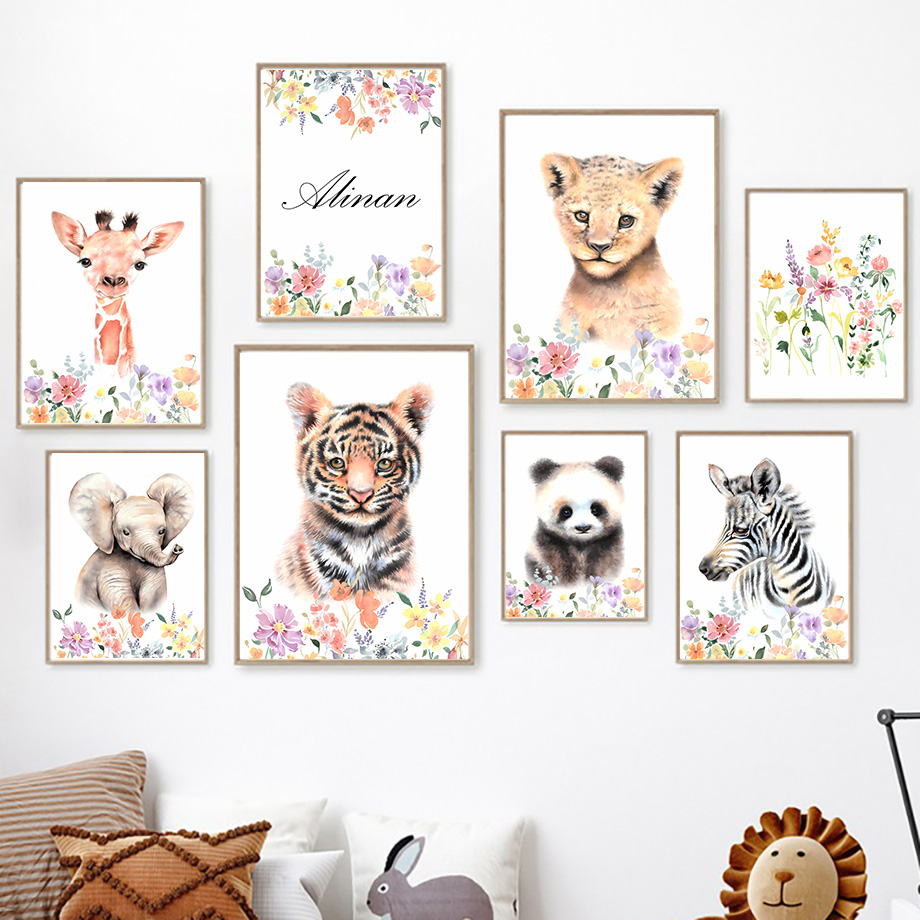 Resin Art Name - Custom Name Tiger Panda Elephant Giraffe