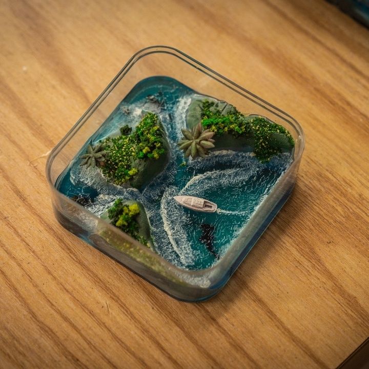 Handcrafted Micro-Island of Fa - Resin Art Gift For Birthday review and price