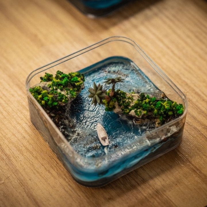 Handcrafted Micro-Island of Fa - Resin Art Gift For Birthday review and price
