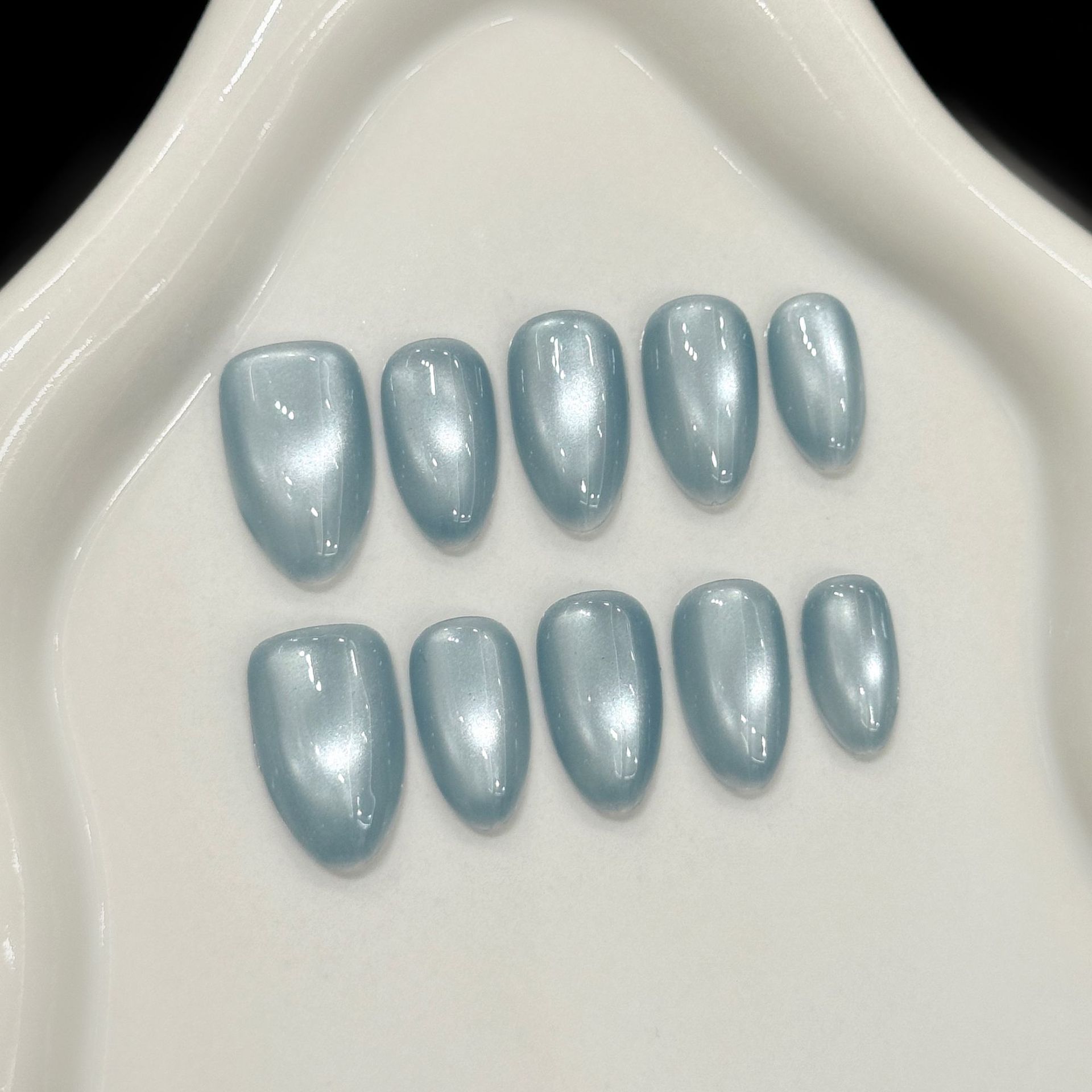 10Pcs Blue Cat Eye French Shor - Resin Art And Design review and price
