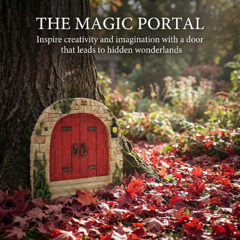 Elf Fairy Door Miniature Garde - Resin Art With Wood review and price