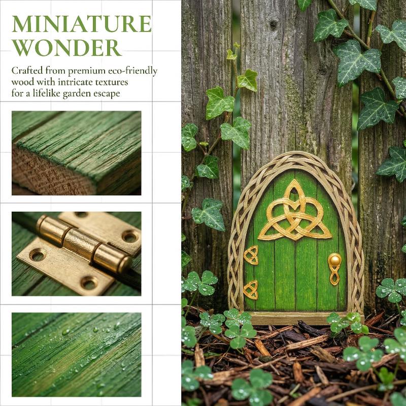 Elf Fairy Door Miniature Garde - Resin Art With Wood review and price