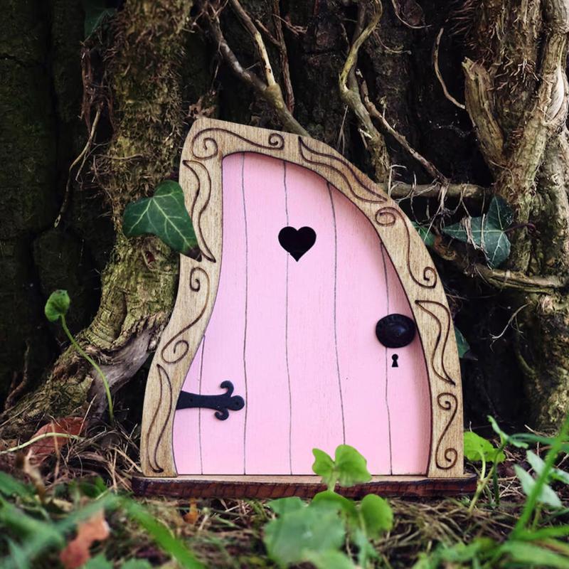 Elf Fairy Door Miniature Garde - Resin Art With Wood review and price