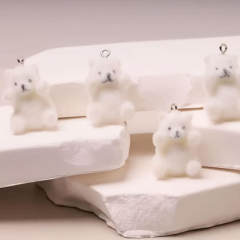6Pcs Polar Bear Resin Charms C - Resin Art Things review and price