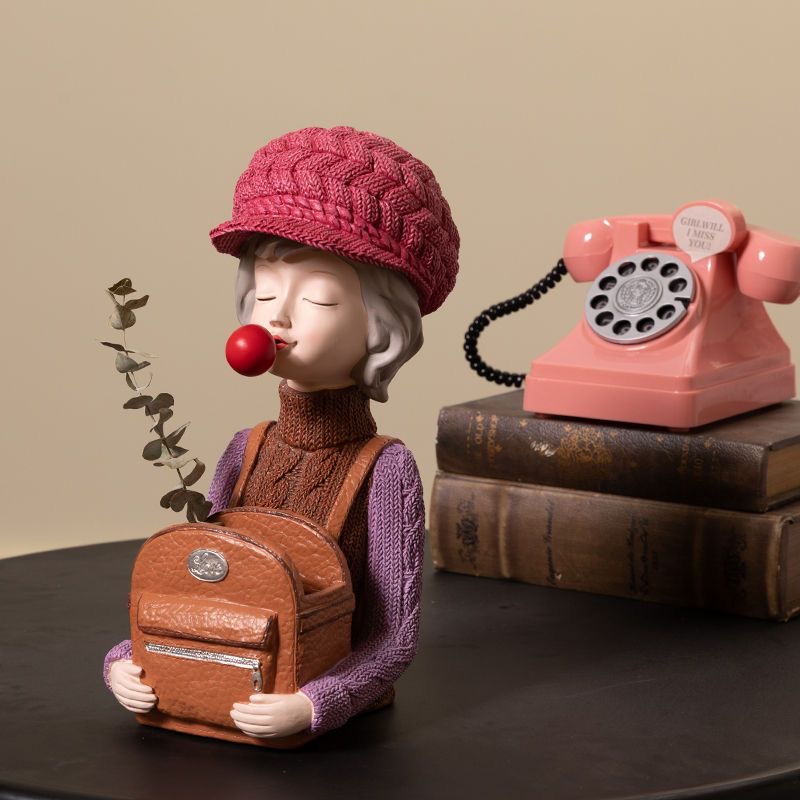 Modern Girl Vase Bag Vase Room - Resin Art Gift For Birthday review and price