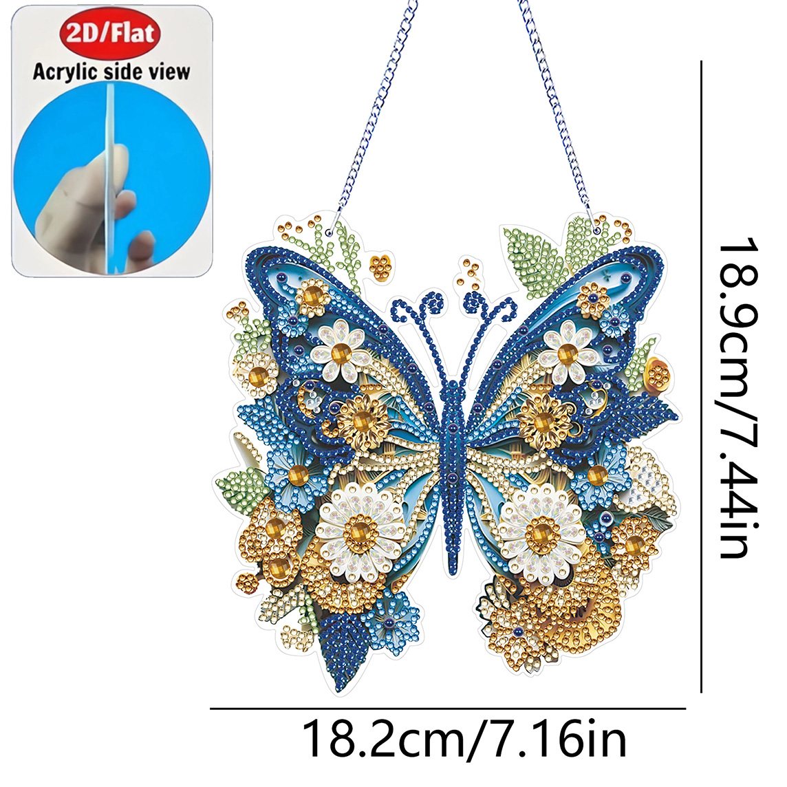 2D Flat Butterfly Ornament Acr - Resin Art Gift For Birthday review and price