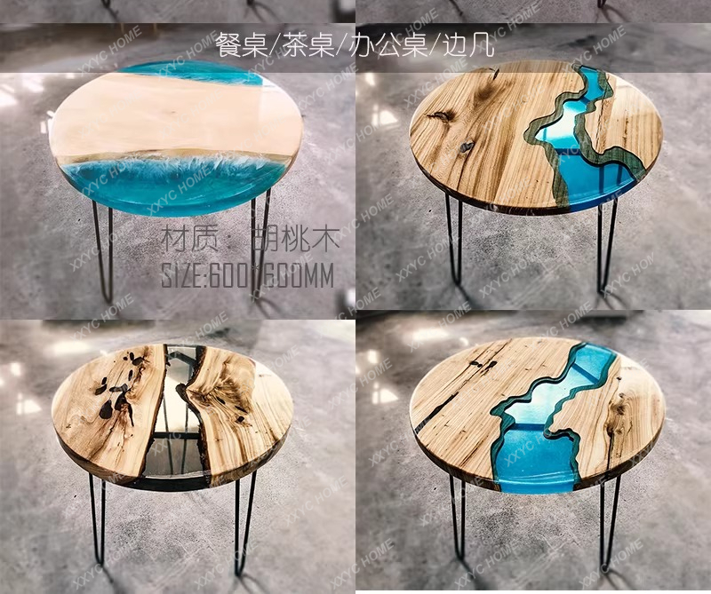 Creative art dining table epox - Resin Art With Wood review and price