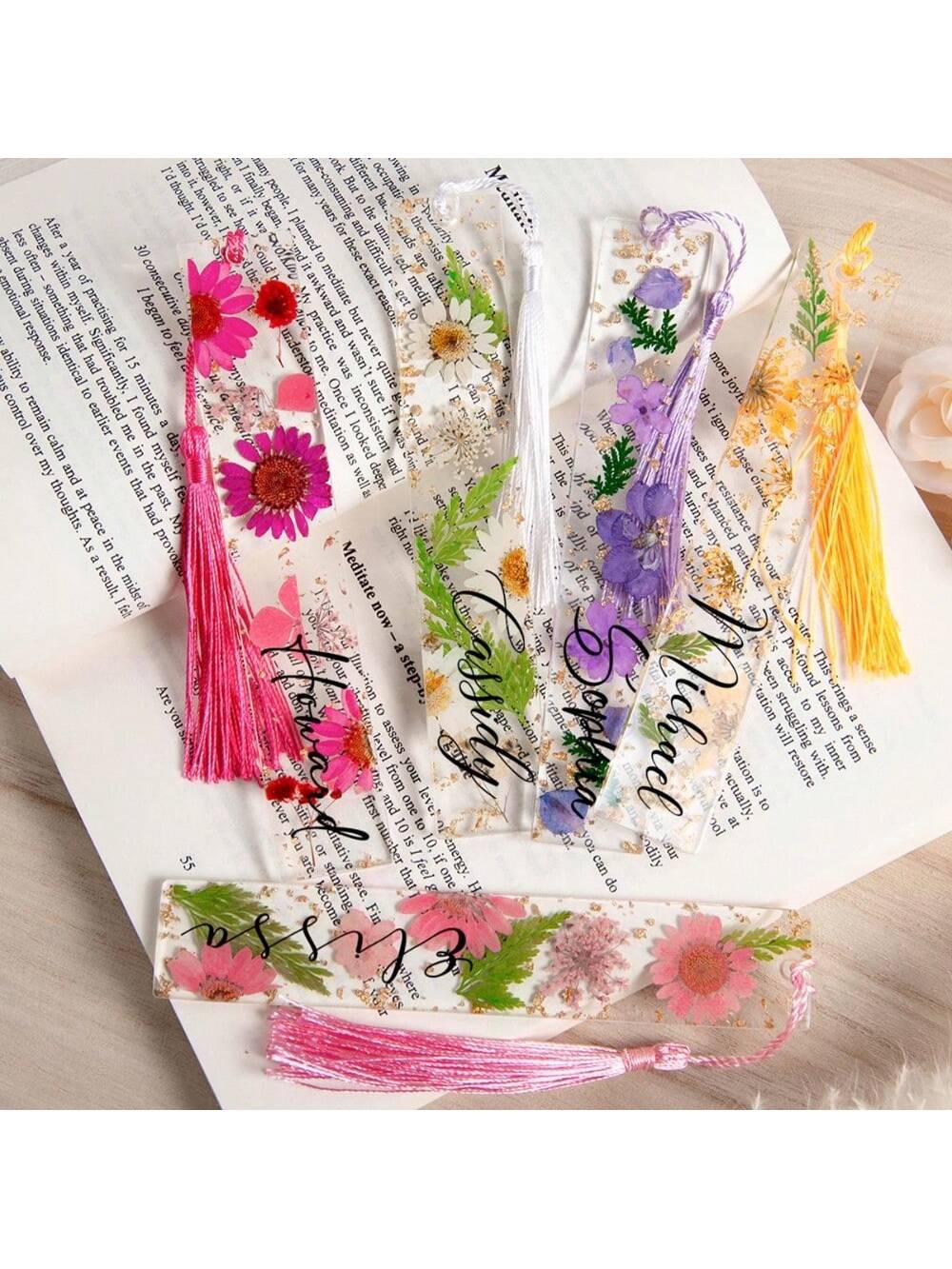 1PC Personalized Pressed Flowe - Resin Art Name review and price