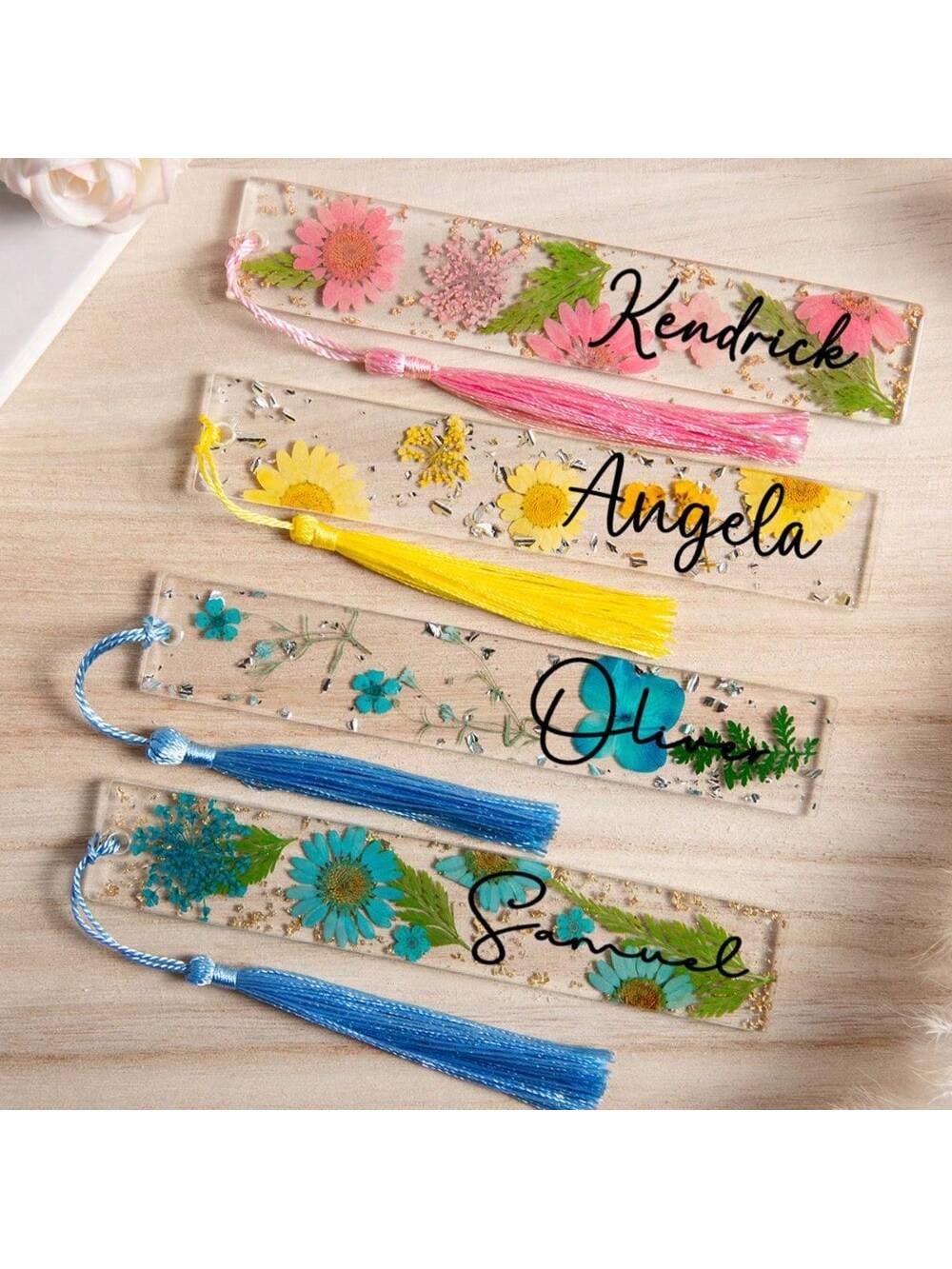 1PC Personalized Pressed Flowe - Resin Art Name review and price