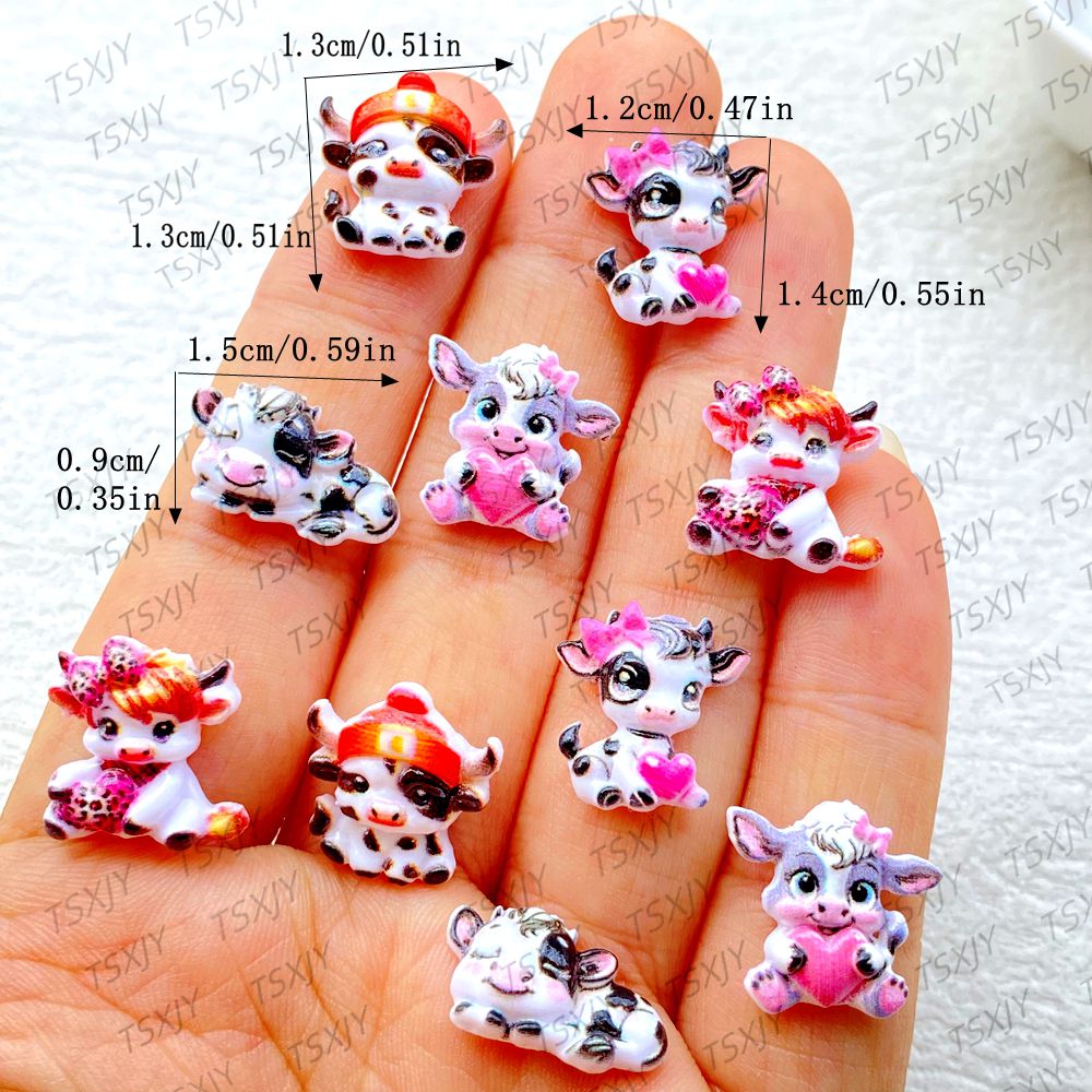50Pcs Cute Mini  Cartoon color - Resin Art And Design review and price