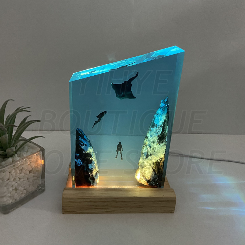 Marine Series Resin Art Piece  - Resin Art Gift For Birthday review and price