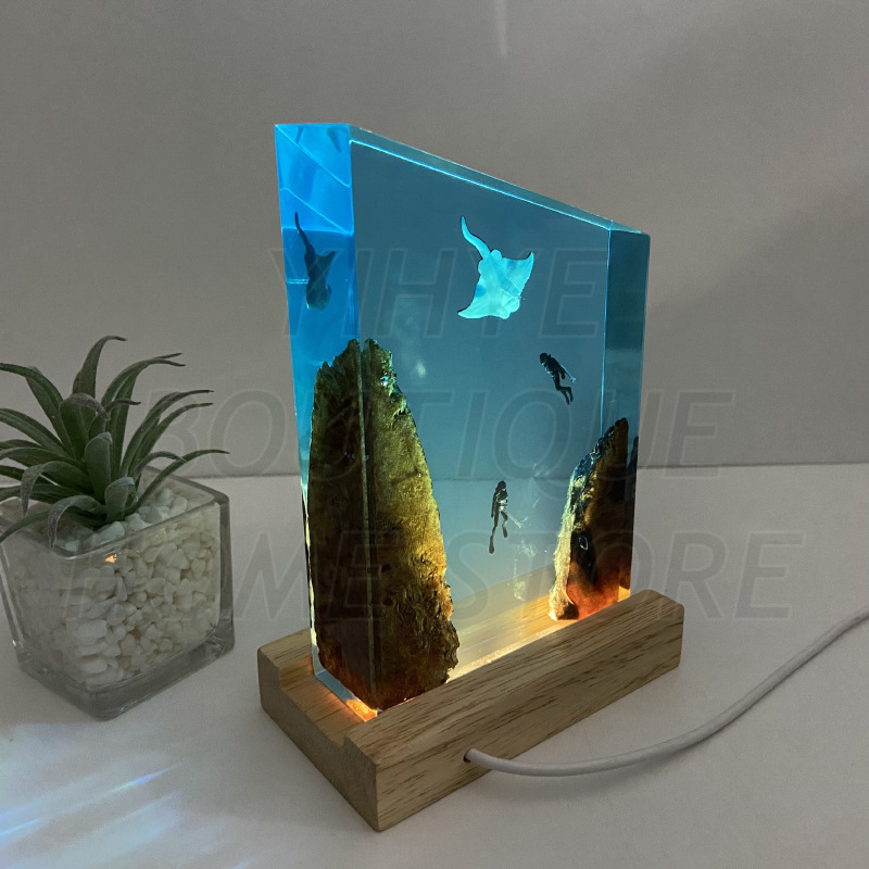 Marine Series Resin Art Piece  - Resin Art Gift For Birthday review and price