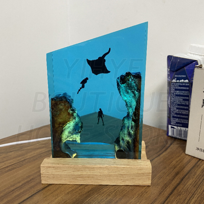 Marine Series Resin Art Piece  - Resin Art Gift For Birthday review and price