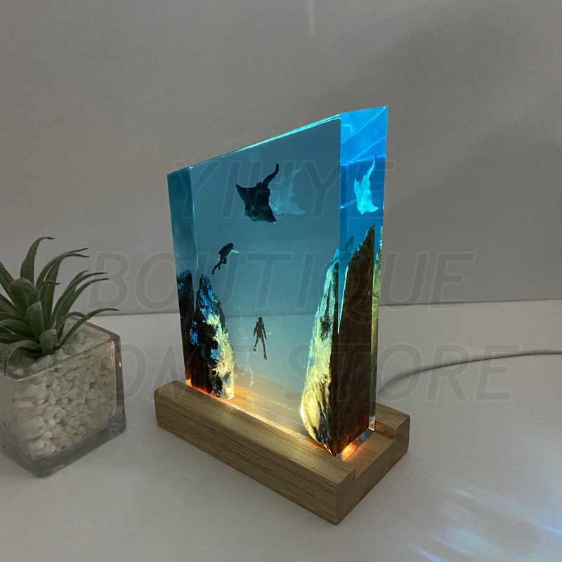 Marine Series Resin Art Piece  - Resin Art Gift For Birthday review and price