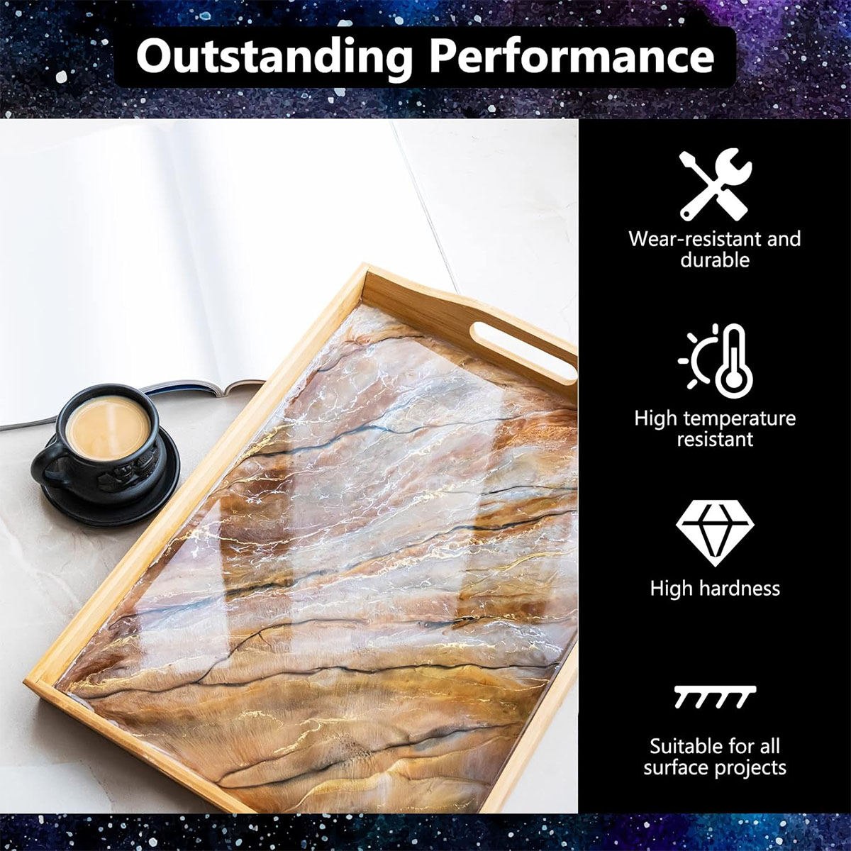 1000ml Crystal Clear Epoxy Res - Resin Art With Wood review and price